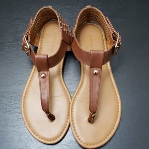 Brown Bamboo sandals size 5.5